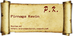 Pirnaga Kevin névjegykártya