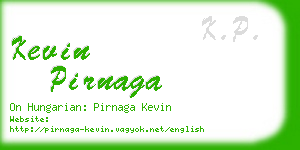 kevin pirnaga business card